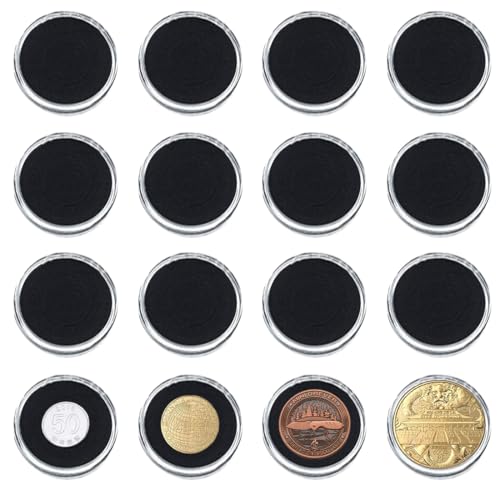 Estuche redondo ajustable para monedas 20 piezas miniatura 1