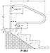 Rust Proof RTD-448 White 4-Bend Return-to-Deck Swimming Pool Handrail - 32