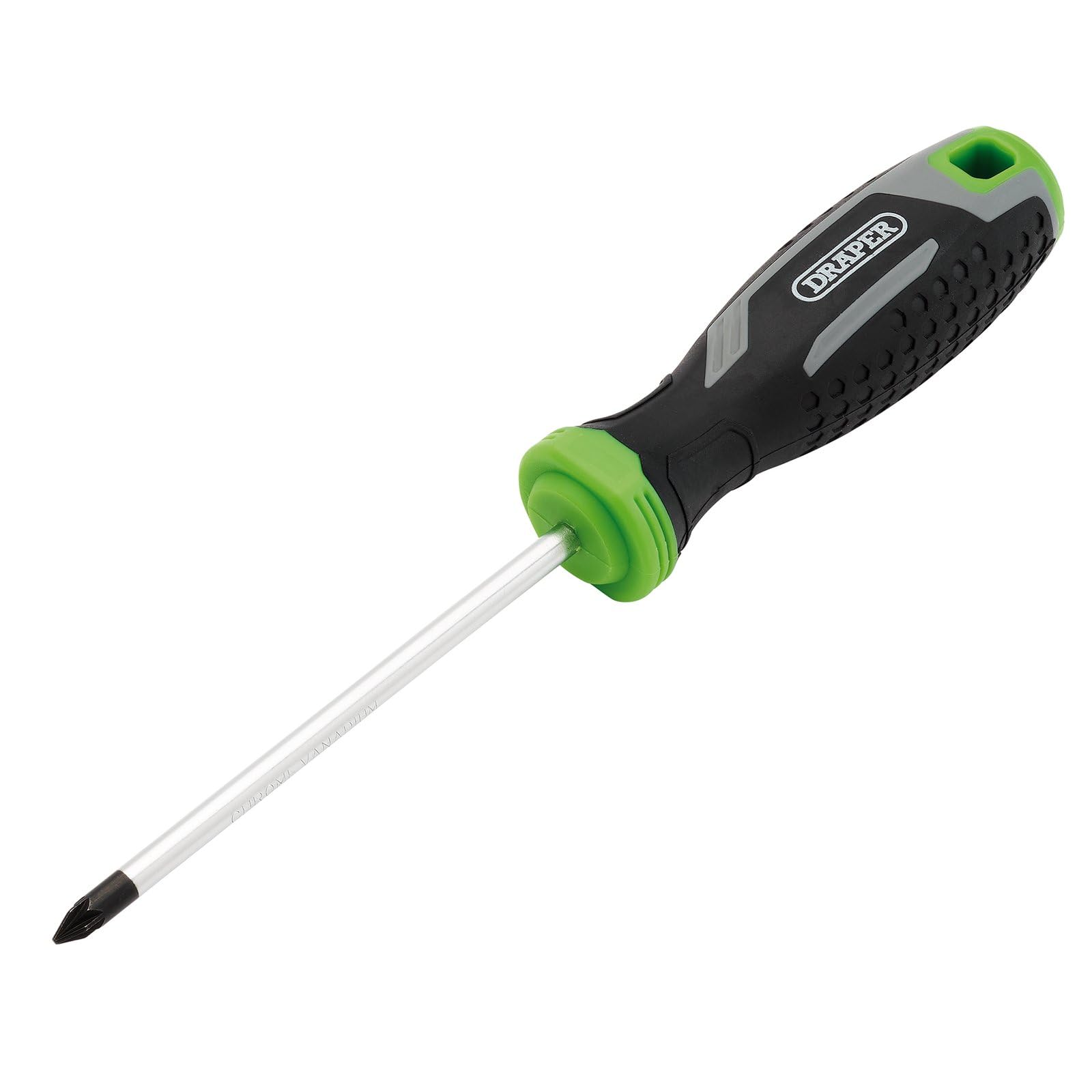 Draper Pozi Soft Grip Screwdriver, PZ1 x 100mm - 13370 - Magnetic Tip, CRV Blade