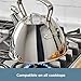 All-Clad Specialty Stainless Steel Tea Kettle 2 Quart Induction Pots and Pans, Cookware Silver