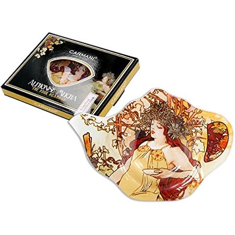 Carmani Elegant Glass Teabag Holder Dish Cover