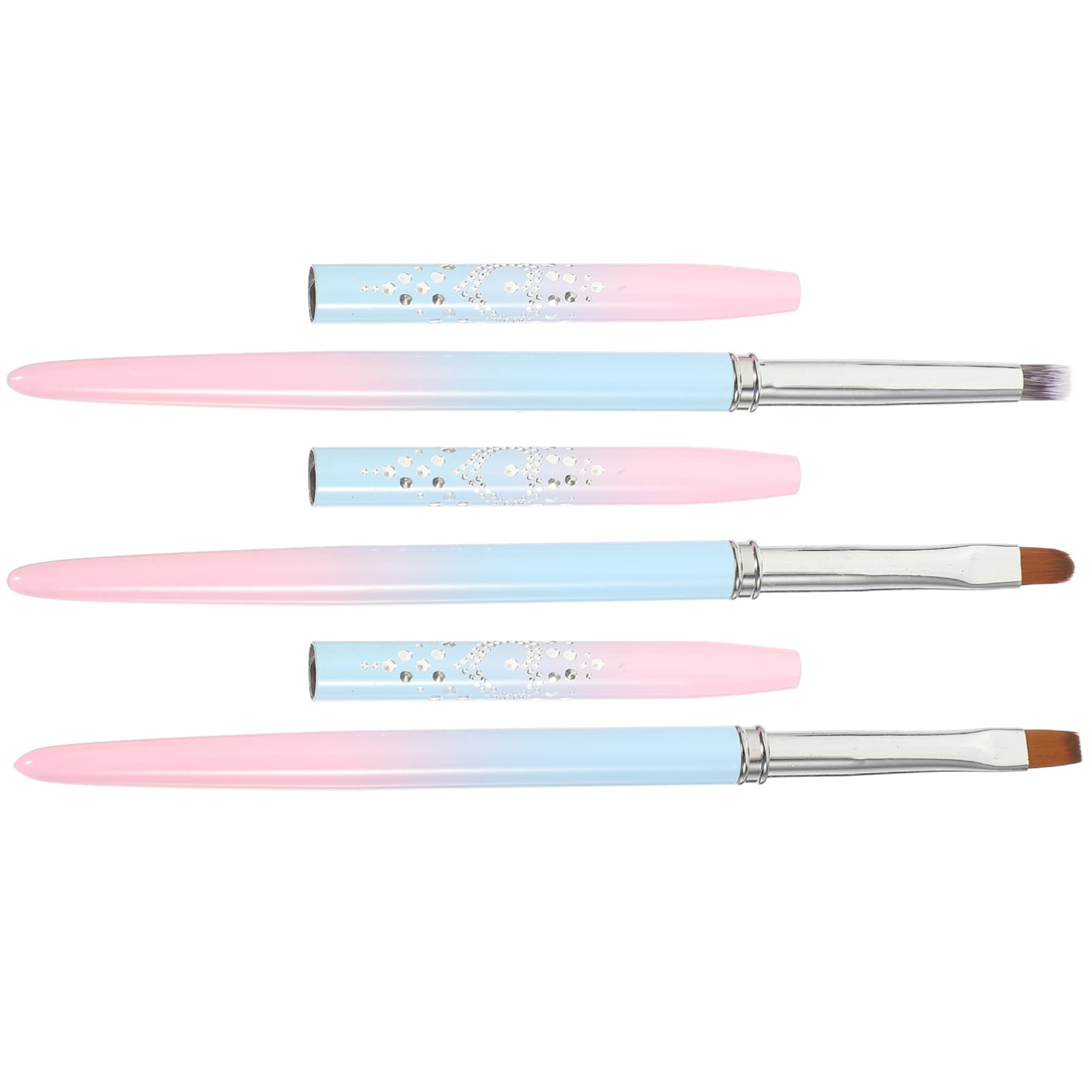 Beavorty 15pièces Pinceaux De Nail Art Pour Gel Ensemble De Outils De Manucure Pinceau à Ronde Plat Et Incliné Pour Et Décorations