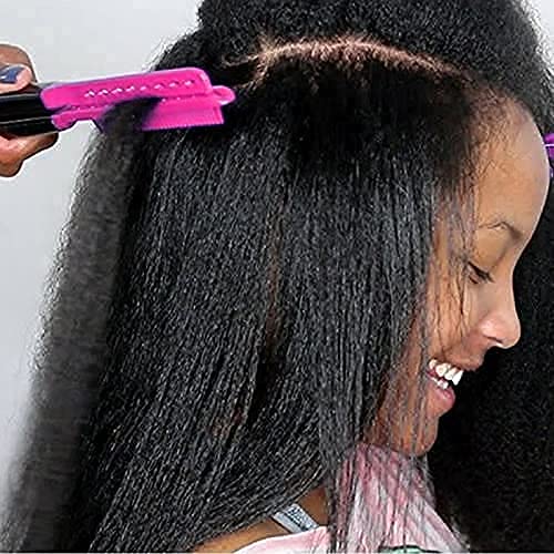 Silk Press Kit - Straight Silk Spray With Moroccan Argan Oil Heat Protector With Hair Straightener & Detangler Comb | Alcohol-Free | Heat Protectant Up To 450°F | Flat-Ironing Blow-Drying | Unscented #TOP3