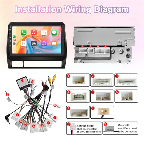 Image of Junsun Car Radio for Toyota Tacoma 2005-2015 CarPlay /Android Auto | Support JBL Sound System GPS DSP RDS,Upgrade Bluetooth 5.0 with HD Backup Camera 2GB RAM 32GB ROM