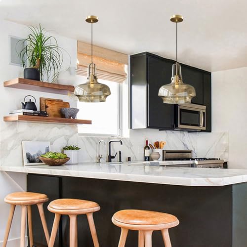 Lámpara colgante de cristal vintage para techo e islas de cocina 4