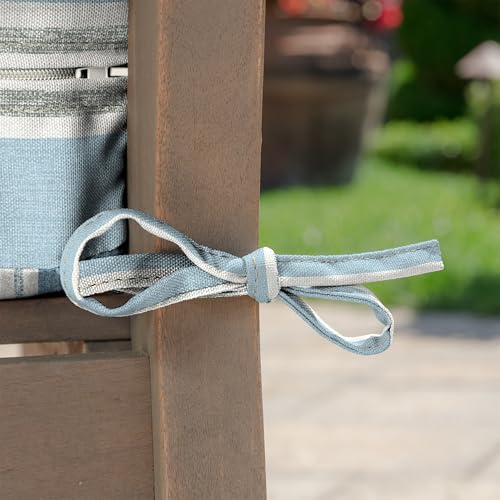 Arden Foam Outdoor Deep Seat Cushion Set, 24 x 24, Made with ProFoam, Rain-Proof, Fade Resistant, French Blue Linen Stripe by Arden Selections - Image 7