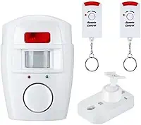 Sistema de Alarme Residencial Sem Fio com Sensor de Movimento, Sirene Potente, 2 Controles, Instalação Fácil