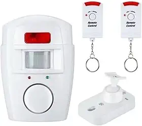Sistema de Alarme Residencial Sem Fio com Sensor de Movimento, Sirene Potente, 2 Controles, Instalação Fácil