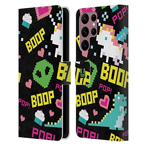 Étui portefeuille Galaxy S22 Ultra 5G Head Case Designs Pixel Amusement