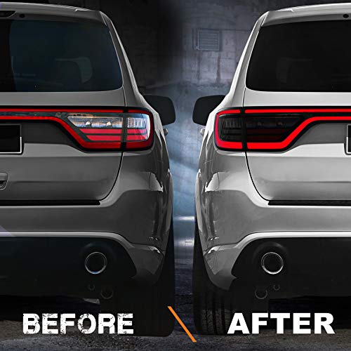 Ndrush Blackout Taillight Vinyl Tint Film Precut Overlay Tail Light Wrap Cover Compatible With Dodge Durango 2014-2021 #TOP1
