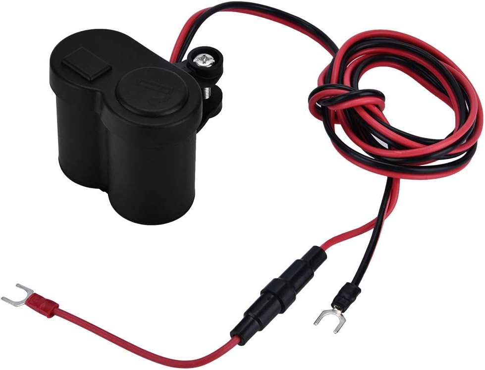 para 12 V. toma de corriente Yctze 12-24V motocicleta impermeable encendedor de cigarrillos enchufe USB toma de corriente toma de corriente