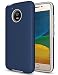 Moto E4 Case, Dretal [Shock Absorption] Ultra-thin Anti-slip Armor Silicone Rubber Heavy Duty Hybrid Protective Cover For Motorola Moto E4 / Moto E (4th Generation) (Navy)