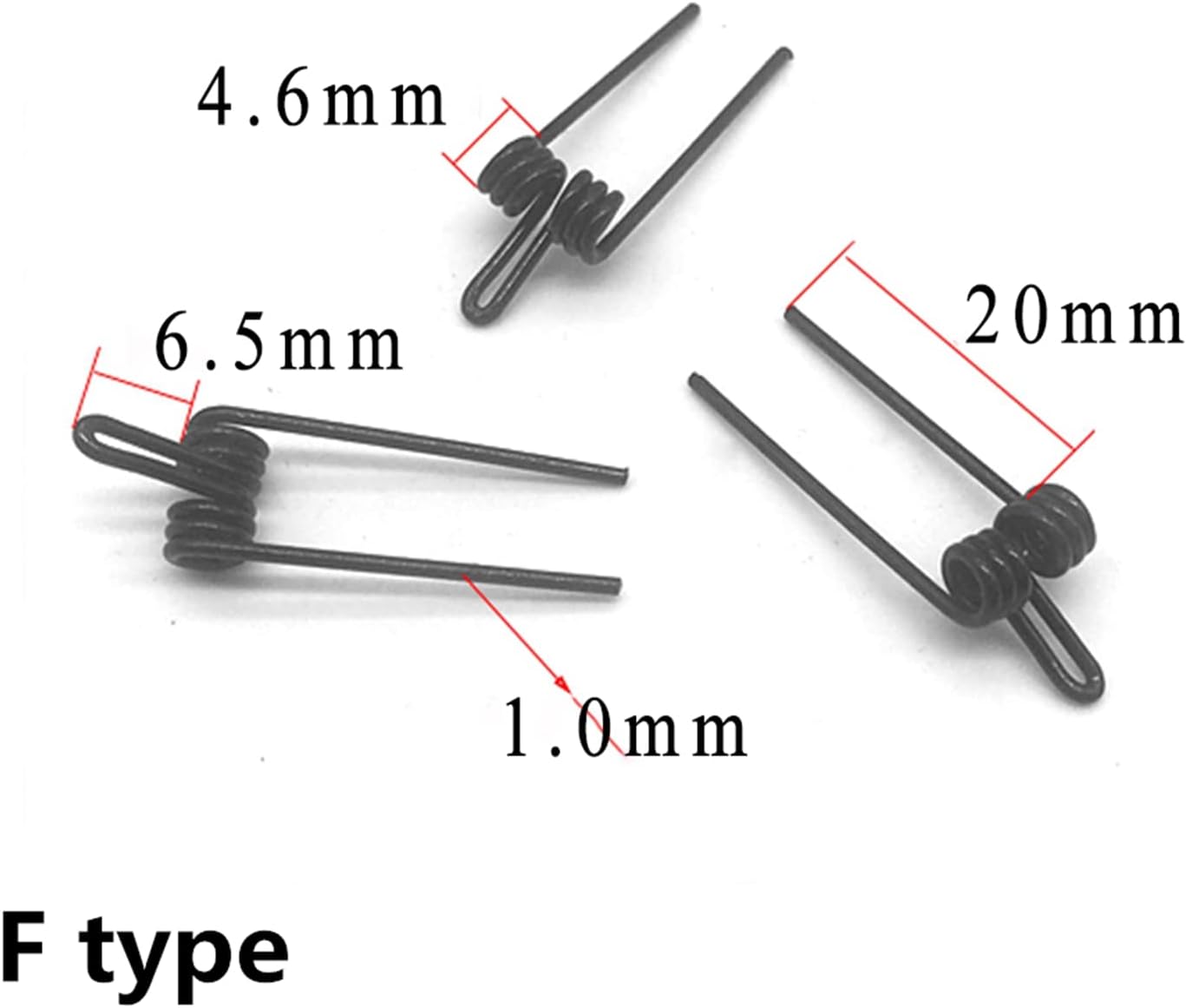 2Pcs Wire Diameter 1-3mm Spring Steel Double Torsion for Large Garbage Can(Type B)