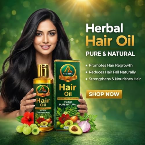 Image of Herbal Hair Oil | Ayurvedic Hair Growth & Nourishing Oil | Controls Hair Fall, Strengthens Roots & Promotes Healthy Hair