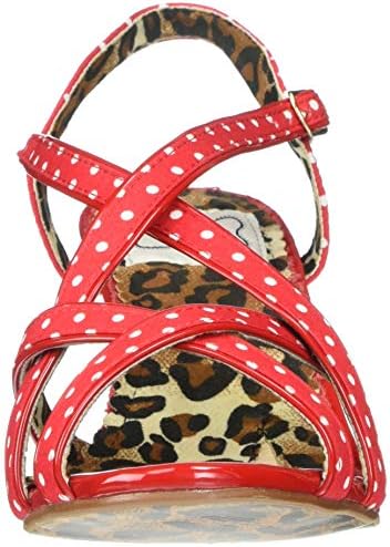 Bettie Page Women's BP250-GRACIE Heeled Sandal, red, 11 M US | Image 1