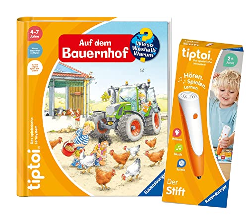 Ravensburger tiptoi Set: Wieso? Weshalb? Warum? Auf dem Bauernhof + 00110...