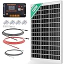 ECO-WORTHY 120W 12V Kit Pannello Solare Mono:120 Watt Pannello Fotovoltaico + 30A LCD Regolatore di Carica + Cavo Solari da 5 m, Staffe di Montaggio Stile Z per Camper, Roulotte