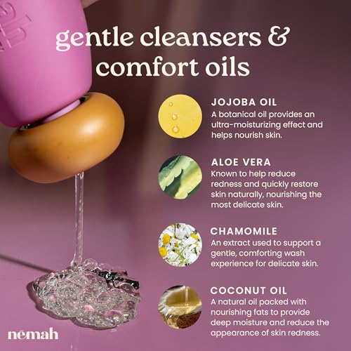 Image of Nemah Baby Soap And Shampoo, 2 In 1 Baby Wash For Hair And Body, Tear Free Shampoo And Body Wash With Chamomile Aloe Vera Jojoba Oil, For Newborn And Toddlers, Vegan, Baby Bath Essentials, 9.8 Fl Oz