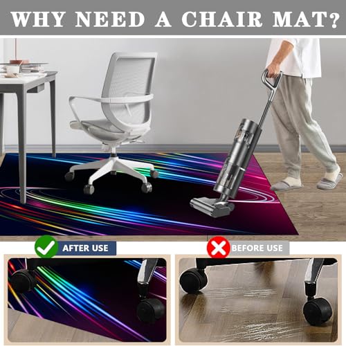 Tapis de chaise à roulettes de bureau pour espace de télétravail - 5