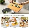 Set de 2 Tablas de Cortar Pequeñas de Bambú para Cocina, 8.6" x 6", Tablas de Embutidos de Madera Mini, Ligeras, No Tóxicas, para Servir, Camping, Fruta, Limón, Sándwich, Queso 8