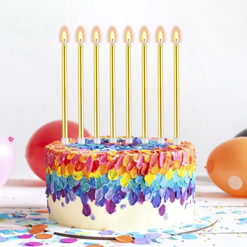 Bean Lieve CD30 30-Count Gold Long Thin Metallic Birthday Candles thumb #4