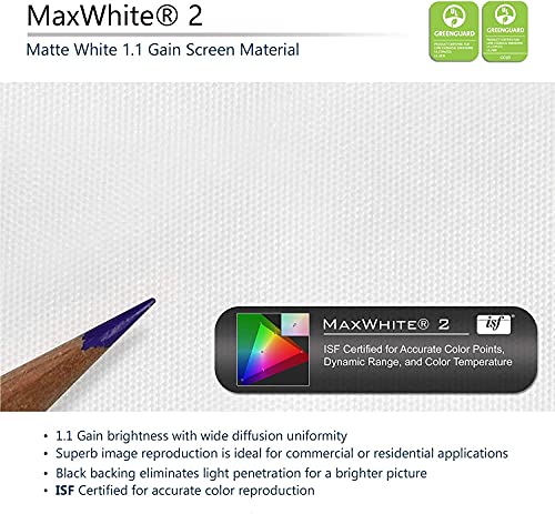 Elite Screens Manual Srm Pro, 100-Inch 16:9, Manual Slow Retract Projector Screen, 8K / 4K Ultra Hd 3D Ready, 2-Year Warranty, M100Hsr-Pro, 16:9, White #TOP1