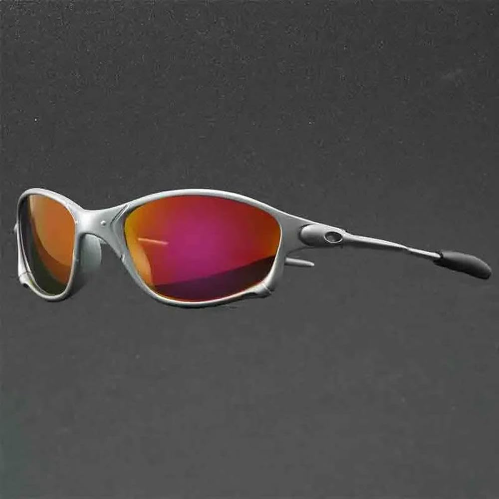 DYRBF Occhiali da sole polarizzati da uomo e da donna, occhiali da sole vintage Cat Eye, protezione UV400, lenti in policarbonato, design a tempio cavo, leggeri, per ciclismo, pesca, feste, viaggi