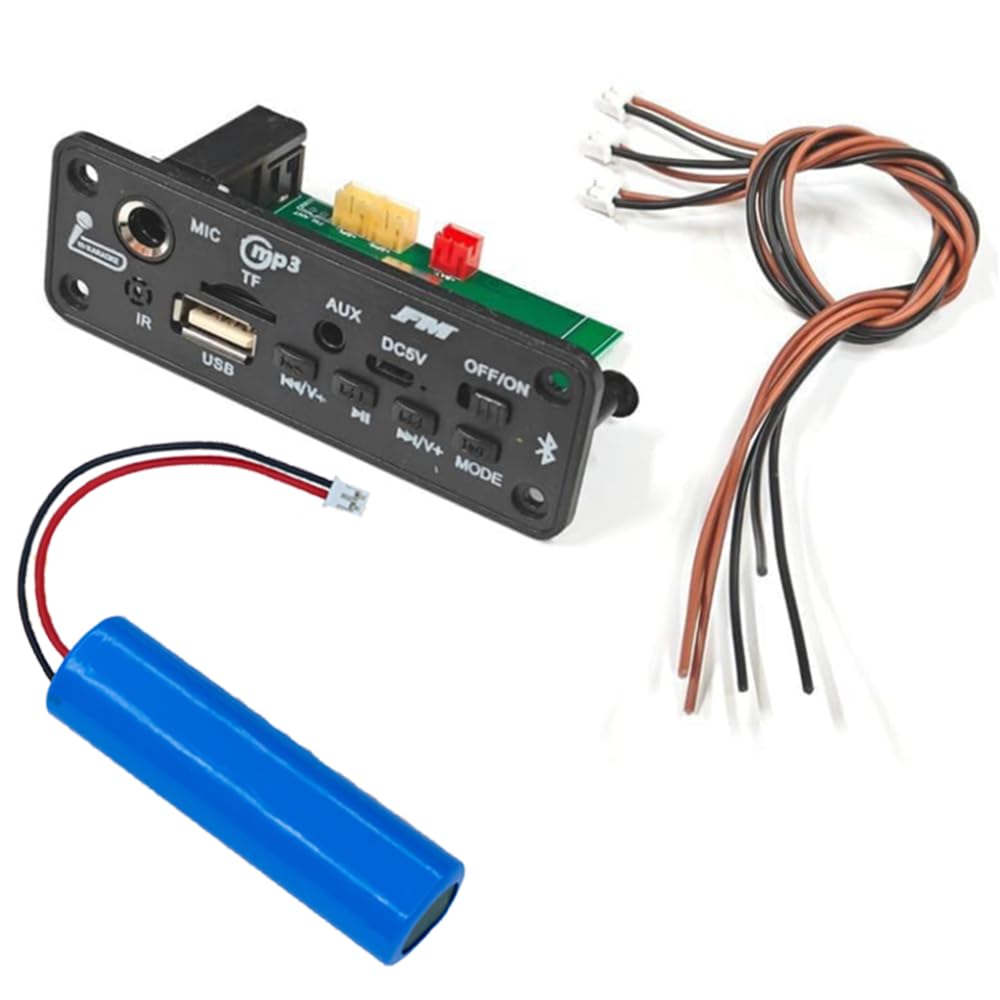 1200mAh Rechargeable Bluetooth MP3 Decoder Module 5V | FM USB AUX TF Stereo Audio Player Board for DIY Speaker Box & Audio Projects-image-21