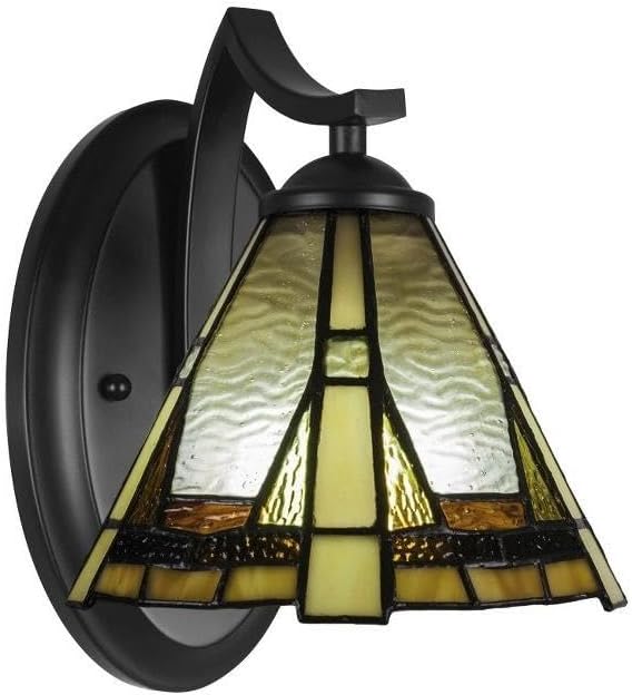Toltec Lighting Zilo 1 Light Wall Sconce in Matte Black (551-MB-9345)