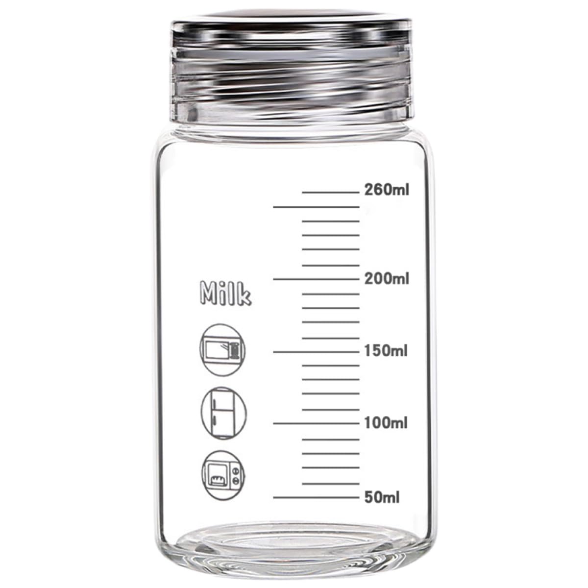 Botella de agua de vidrio de 260ml ideal para mesas de restaurante y oficinas