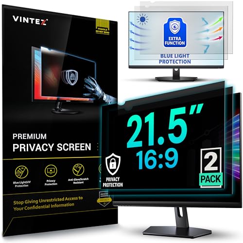 Película protectora de 21.5 pulgadas con filtro de privacidad avanzado para monitor y ordenador