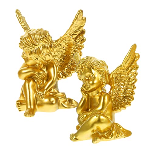 ORFOFE 2個小天使彫刻 株式会社デコレーション用樹脂製品 おしゃれな家居