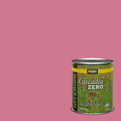 Vista 212 de Rodda Paint CASCADIA ZERO - Pintura satinada e imprimación para interiores en uno, 1 galón, Lady Flower Flor de señora