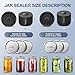 ATTIKBIZ Mason Jar Vacuum Sealer - Electric Vacuum Sealer for Jars with Wide and Regular Mouth Mason Jars, Vacuum Sealing Machine for Food Storage - Black