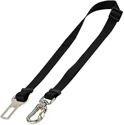 Basic Pet Cinto De Segurança Pet Universal Cachorro Gato Cães Gatos Carro Coleira Adaptador Ajustável (Preto)