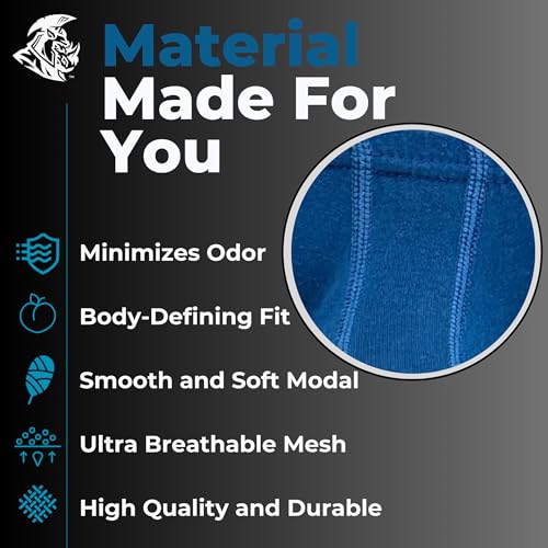 Rm Real Men Real Men 0In Modal Bikini Briefs D Pouch Lrg 3Pk Blk/Blu/Gry Mens Underwear With Pouch Mens Pouch Underwear Calzoncillos Para Hombres Mens Underwear With Pouch For Balls Mens Bikini Briefs Underwear thumb #4