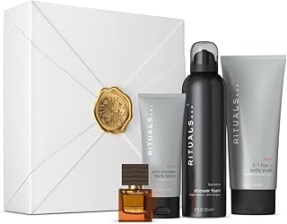 RITUALS Gift Set Homme M - 4 Skincare Products Enriched with Bamboo, Japanese Mint, Cedar Wood - Bath Gift Box with Invigorating and Refreshing Properties