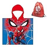 Toalla de tipo poncho para niños de Disney.Regalo una bolsa con cordón 34 x 42 cm, color aleatorio.