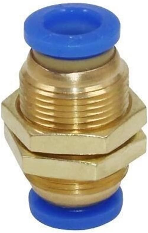 PM Air Couplings Tubes Quick Couplings for OD Tube Straight 4 6 8 10mm Copper Pneumatic Fittings Water Push Type Hose Fitting 1Pcs(Pm-4)