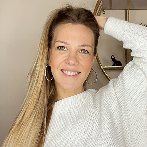 ORAZIO Stainless Steel Women Hoop Earrings Cute Huggie Earrings Cubic Zirconia Inlaid 50MM4