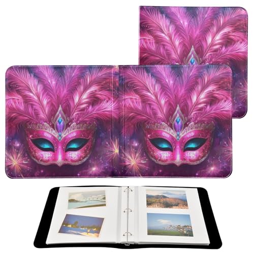 Álbum de fotos bricolaje autoadhesivo FLildon Carnaval con máscara, 3 anillos, 40 páginas, 8x10 para recuerdos miniatura 2