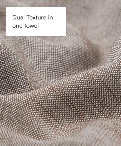 Image of Thirsty Towel, Bamboo Towels for Bath, Super Soft Slub Towel & High Absorbency Towels, Light Weight, & Quick Dry Towels for Bath Large Size, Towel for Bath Men, Women & Kids (Pack of 1 - Brown Malt)
