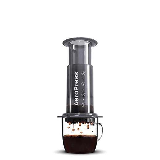 AeroPress Original Coffee & Espresso Maker - Quickly makes delicious coffee without bitterness - 1 to 3 cups per pressing