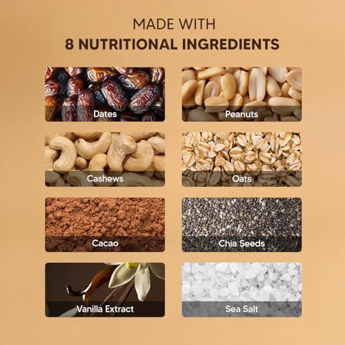 Image of Peanut & Chocolate Sugar-Free Laddoos | Energy-Bar Replacement | 95% Dry-Fruits | High Protein & Instant Energy - Healthy Chocolate, No Added Sugar (Pack of 4-40gm)