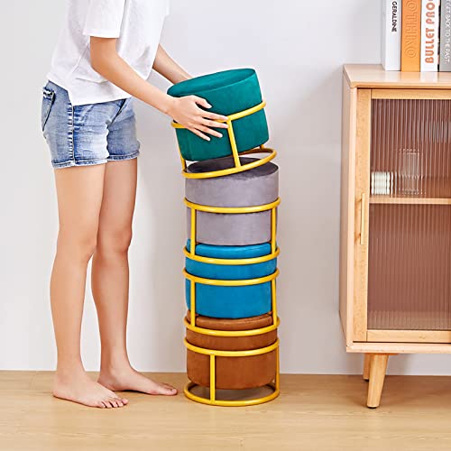 Cube ottoman avec pieds en métal pour sublimer votre coin coiffeuse - 6