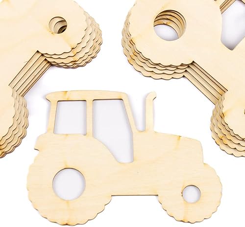 Vista 39 de Factory Direct Craft Grupo de 24 recortes de madera sin terminar para actividades artesanales y decoración Granero