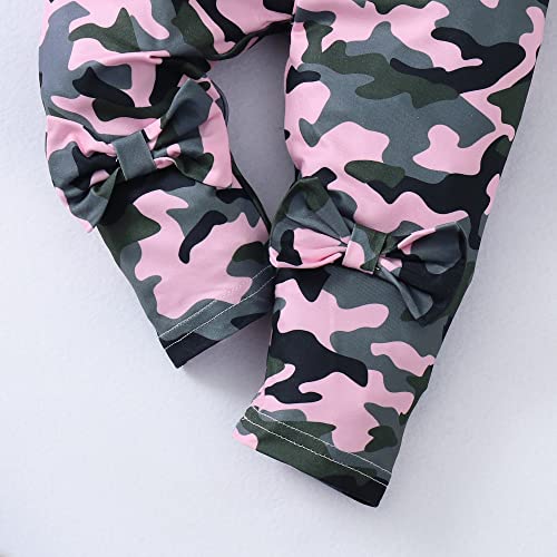 Xuanhao 12-18 Month Girl Clothes Baby Summer Girl Clothing Cute Short Sleeve Pant Sets Ruffle Tops Camouflage Pants Baby Clothes Girl 12-18 Months #TOP5