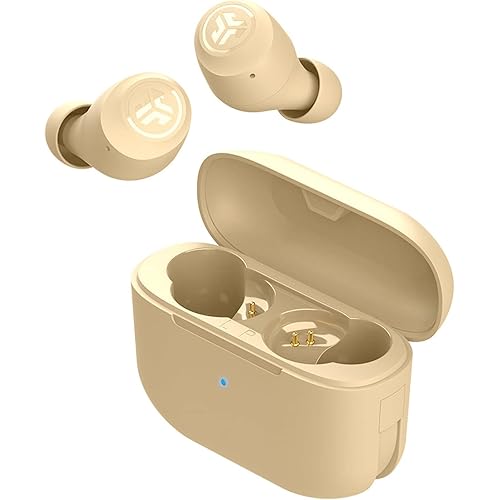 JLab Go Air Tones True Wireless Earbuds Designed with Auto On and Connect, Touch Controls, 32+ Hours Bluetooth Playtime, EQ3 Sound, and Dual Connect, Natural Earthtone Color (155 N)