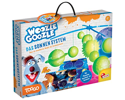 Lisciani - WOOZLE GOOZLE Das Sonnen System - Experimentierkasten ab 8 Jahren - Erkunde die Astronomie und baue eine 3D-Nachbildung des Sonnensystems zum Aufhängen - Puzzle mit doppelseitigen Motiven.