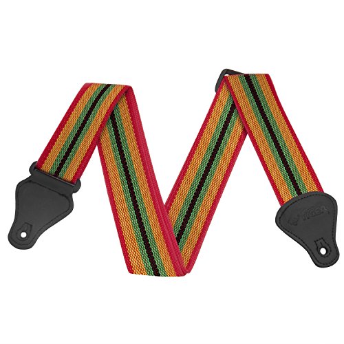 TIGER STP2-RB Sangle de guitare en nylon pour guitares acoustiques, classiques, électriques et basses – Design Reggae - Les Beatles, Paul McCartney, John Lennon, RIngo Starr, George Harrison TIGER STP2-RB Sangle de guitare en nylon pour guitares acoustiques, classiques, électriques et basses - Design Reggae